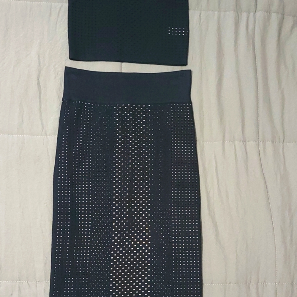 Express off shoulder Crop top and Pencil Skirt